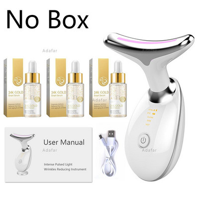 Neck Face Beauty Device LED Photon Therapy Skin Tighten Reduce Double Chin Anti Wrinkle Remover Emelő masszírozó 24K Care Tools