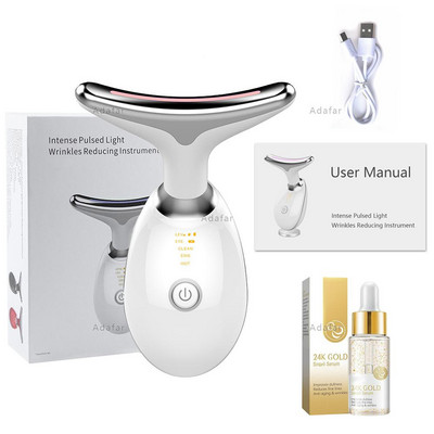 Kael Näo Iluseade LED-fotoonteraapia Nahk pinguldab Vähendab Topeltlõua Kortsudevastane Eemaldaja Lifting Massager 24K Hooldustööriistad