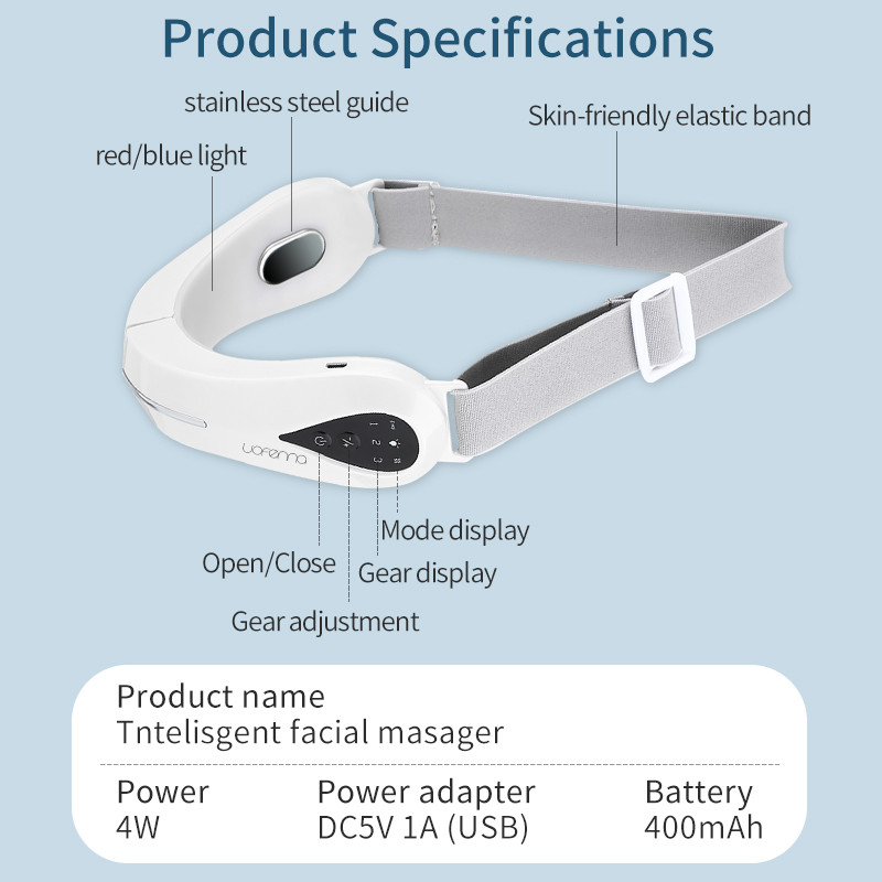 Συσκευή ανύψωσης προσώπου LED Photon Therapy EMS Μασάζ με δόνηση αδυνατίσματος προσώπου Διπλό πηγούνι σε σχήμα V Cheek Lift Face