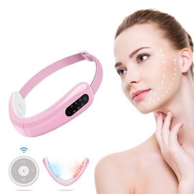 Масажор за лице за отслабване на брадичката V-Line Up Lift Belt Machine LED Photon Light Therapy EMS Massage Anti Age V Face Facial Slimmer Tool