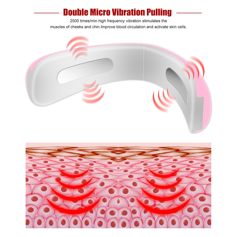 Masažer za lice za mršavljenje brade V-Line Up Lift Belt Machine LED Photon Light Therapy EMS masaža Anti Age V Face Alat za mršavljenje lica