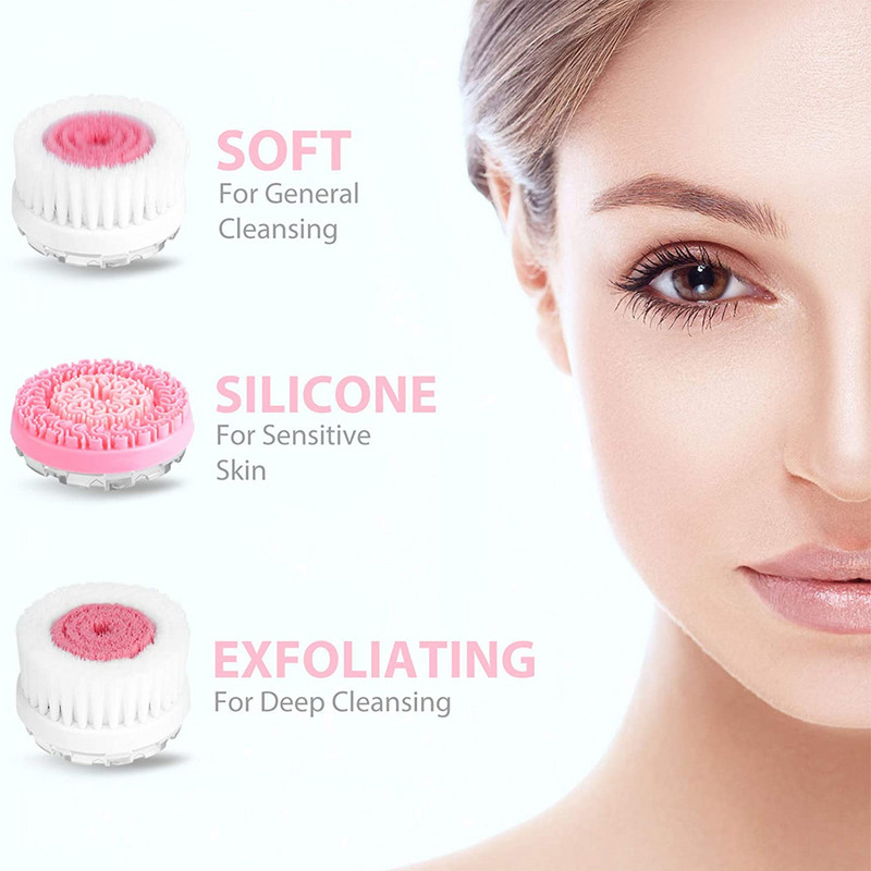 Četka za čišćenje lica s 3 dvosmjerne vrtljive glave četke Vodootporni Face Spa sustav Masažer za dubinsko čišćenje kože