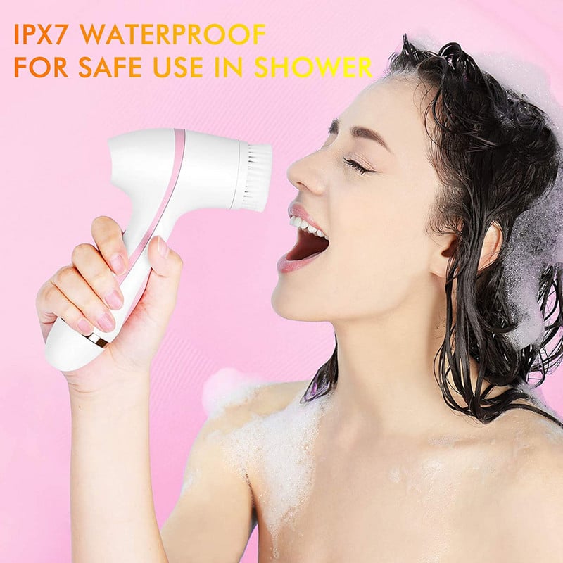 Četka za čišćenje lica s 3 dvosmjerne vrtljive glave četke Vodootporni Face Spa sustav Masažer za dubinsko čišćenje kože