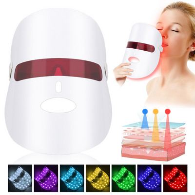7 színű elektromos Led arcmaszk Bőrfiatalító fényterápia öregedésgátló arcmaszk fiatalító Brighten Hifu Beauty Device