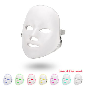 7 цвята LED маска за лице с фотонна терапия против акне, премахване на бръчки, подмладяване на кожата, инструменти за грижа за кожата на лицето, инструмент за красота на лицето