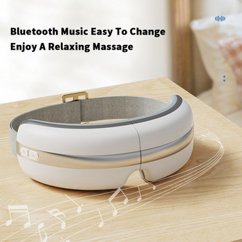 Моден изискан инструмент за масаж на очите Преносим многофункционален масажор за очи с горещ компрес с Bluetooth