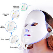 Mască facială LED în 7 culori Terapie cu fotoni Frumusețe Anti-Acnee Îndepărtarea ridurilor Întinerirea pielii Instrumente de îngrijire a pielii pentru față Stil minimalism