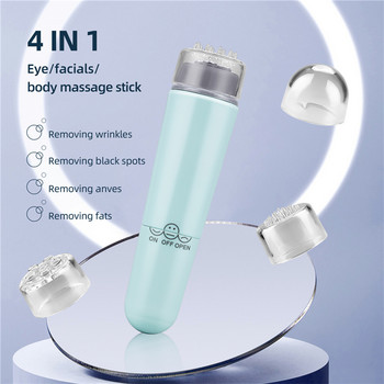 CkeyiN 4 σε 1 Face Lifting Stick Fine Lines Remove Remide Remover Anti Aging Mini Beauty Bar Ηλεκτρικό μασάζ ματιών με κραδασμούς