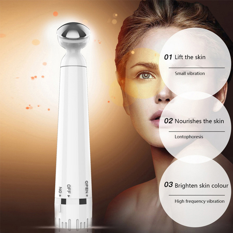 Mini Eye Lips Care Massager Beauty Pen Eye Face Skin Lifting Αντιρυτιδικό μηχάνημα θέρμανσης μασάζ Eye Bags Αφαίρεση Μαύρων Κύκλων