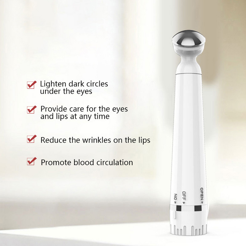 Mini Eye Lips Care Massager Beauty Pen Eye Face Skin Lifting Αντιρυτιδικό μηχάνημα θέρμανσης μασάζ Eye Bags Αφαίρεση Μαύρων Κύκλων