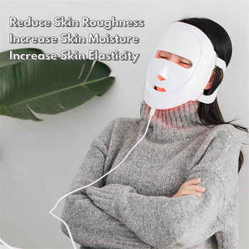 Домашна LED лицева фотонна маска Светлинна терапия Близка инфрачервена червена грижа за кожата Красота Преносима подмладяване на кожата на лицето Бръчки, против възрастта
