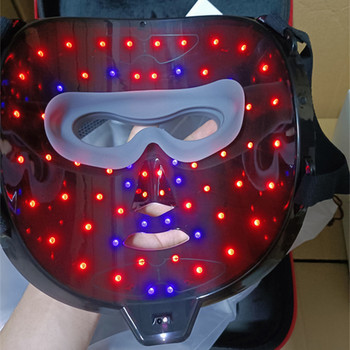 Домашна LED лицева фотонна маска Светлинна терапия Близка инфрачервена червена грижа за кожата Красота Преносима подмладяване на кожата на лицето Бръчки, против възрастта