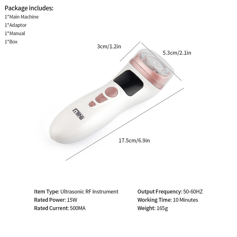 2022 Mini HIFU 2nd Generation Eredeti EMS RF Ultrahangos Fiatalító Tighten Lifting Therapy Bőr arcápoló LED ránctalanító