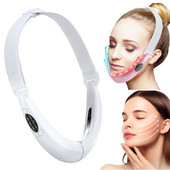 EMS Facial Lifting Device LED fotonterápiás arc karcsúsító vibrációs masszírozó dupla álla V vonal emelő öv cellulit állkapocs eszköz