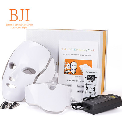BJI 7 Colors PDT Photon Light LED arcmaszk 192 LED fénnyel Bőrfiatalító aknés ránctalanító arcbőr szépségterápia
