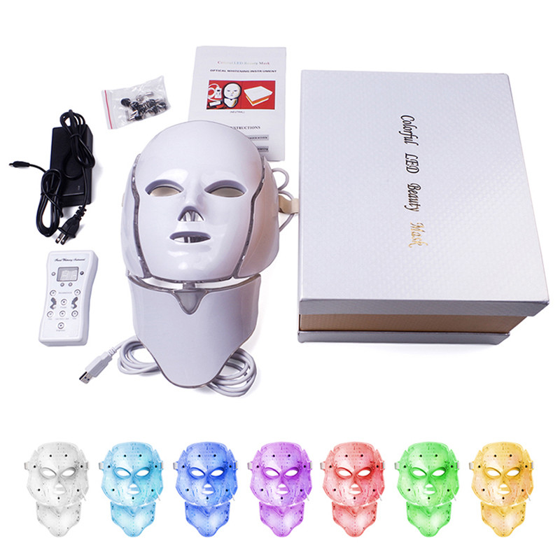 BJI 7 Colors PDT Photon Light LED arcmaszk 192 LED fénnyel Bőrfiatalító aknés ránctalanító arcbőr szépségterápia