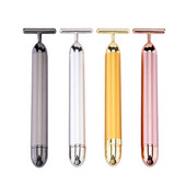 24K Vibrate Beauty Bar Arcmasszírozó görgős Elektromos Face Lift Masszázs Karcsúsító Ránctalanító Bőrápoló Feszesítő Gold Stick