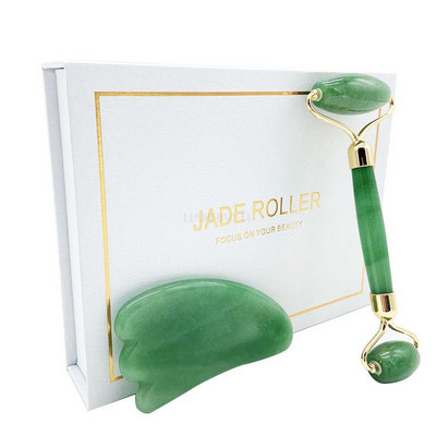 Új karcsúsító arcmasszírozó lifting eszköz Rózsakvarc Roller Natural Jade Arcmasszázs Roller Stone Bőrmasszázs Szépségápoló szett