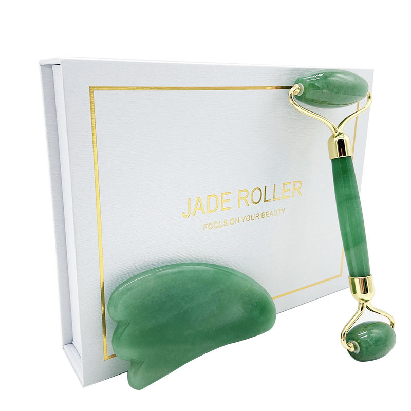 Új karcsúsító arcmasszírozó lifting eszköz Rózsakvarc Roller Natural Jade Arcmasszázs Roller Stone Bőrmasszázs Szépségápoló szett