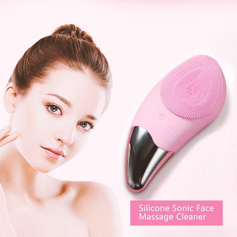 Mango Shape arcmasszázs tisztító vízálló szilikon Sonic Deep Pore Electic arctisztító kefe Arclemosó Bőrápoló