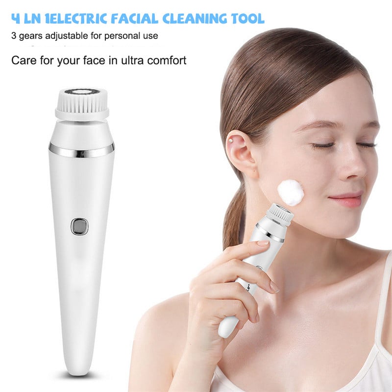 4 az 1-ben szilikon arctisztító kefe készlet Arc SPA Cleaner Device EMS Massager mélytisztító olaj sminklemosó kefe
