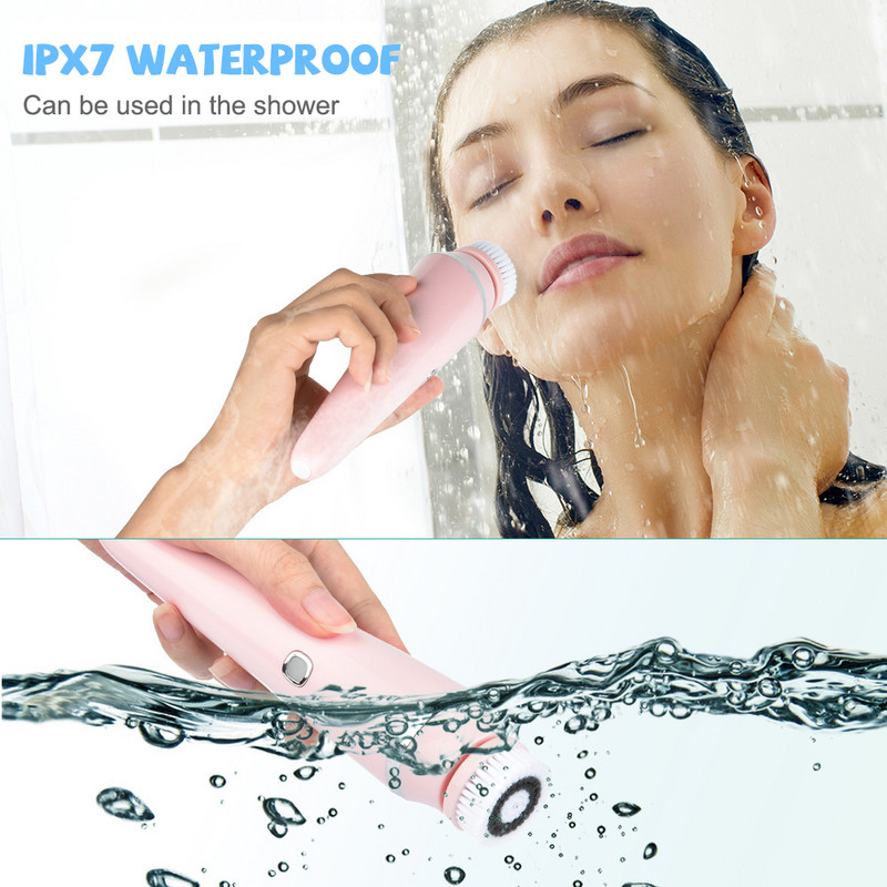 4 az 1-ben szilikon arctisztító kefe készlet Arc SPA Cleaner Device EMS Massager mélytisztító olaj sminklemosó kefe