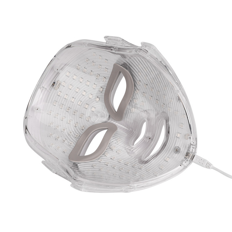 Mască de față cu LED-uri cu infraroșu roșu în 3 culori profesionale pentru terapie facială cu 7 LED-uri