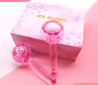1 pár Beauty Jégkorong Energy Beauty Crystal Ball arcápoló hűsítő jéggömbök Water Wave Arc Szemmasszázs görgős labda Bőrápolás