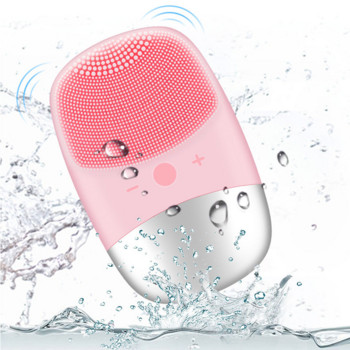 Ηλεκτρική βούρτσα καθαρισμού προσώπου σιλικόνης Sonic Vibration Face Washing Συσκευή καθαρισμού βαθέων πόρων Skin Massager IPX7 Αδιάβροχο