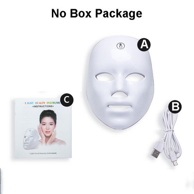 USB Charge 7 Colors Led Maszk Arc Sebészeti Spa Arc Led Foton Maszk Arcápolás Szépség Pattanáskezelés Piros fényterápia