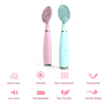 Electric Sonic Facial Cleaning Brushes Silicone Face Massager Lift Cleanshing Tool Brush Remover Blackhead for Dropshipping