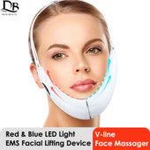 EMS Facial Lifting Device arcmasszírozó LED foton terápiás arc karcsúsító vibrációs állkapocs V vonal emelő öv cellulit állkapocs eszköz