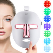 7Colors LED arcmaszk foton terápiás bőrfiatalító pattanás elleni ránctalanító bőrápoló maszk bőrvilágosító USB töltés