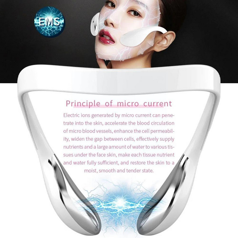 Face Slimmer Micro Current V Arcmasszírozó Elektromos Műszer V Intelligens EMS Face Beauty Lift Compact T1A9