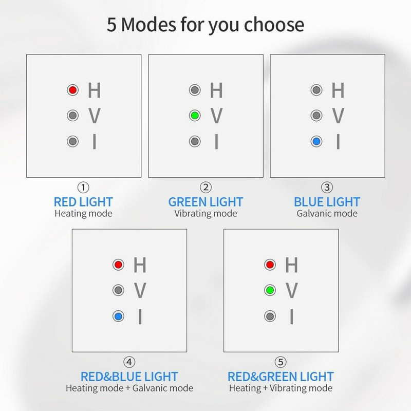 5 modele de îndepărtare a pungilor pentru ochi Dispozitiv de înfrumusețare a ochilor pentru îndepărtarea cercurilor întunecate Masaj cu încălzire Anti-rid Vibrații electrice Masaj cald pentru ochi