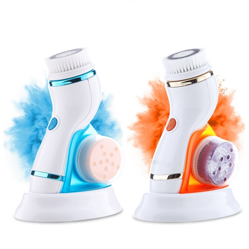 4 az 1-ben elektromos arctisztító mosó Arctisztító gép Bőrpórusok Testtisztító Masszázs Mini Beauty Masszírozó Kefe