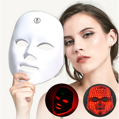7 krāsu Led sejas gaismas terapijas maska pūtīšu ārstēšanas mašīna Sejas ādas atjaunošanai balināšanai izgaismojošai kopšanai skaistumkopšanas ierīce