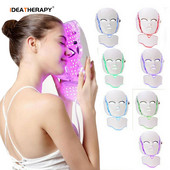 IDEATHERAPY Dropshipping LED piros fényterápiás arc 7 színű maszk LED foton arcmaszk a nyak arcának szépségéért