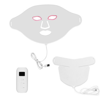 IDEAREDLIGHT New Neck Silicone 7 Color LED Photon Rejuvenation Skin Rejuvenation Anti-aging Flexible Infrared Red Light Facial Therapy Mask