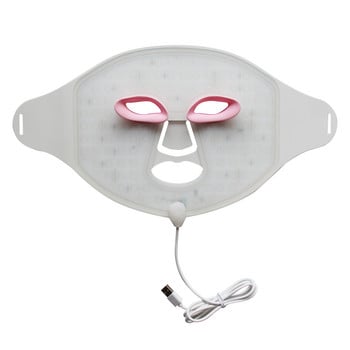 IDEAREDLIGHT New Neck Silicone 7 Color LED Photon Skin Rejuvenation Anti Aging Гъвкава маска за лице с инфрачервена червена светлина
