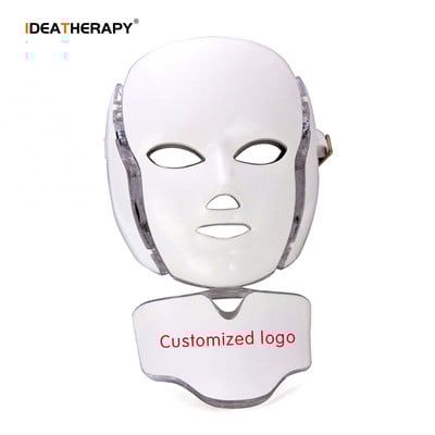 Μάσκα προσώπου με 7 χρώματα Led PDT Κορεάτικο Photon RED Therapy Face Mask Light Therapy For Face and Neck Beauty Anti Acne Therapy Whiten