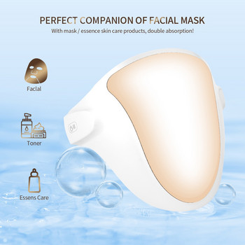 3 цвята LED фотодинамична терапия Маска за красота против акне, премахване на бръчки, свиване на порите, изсветляване, нано 807PCS LEDS маска за красота на лицето