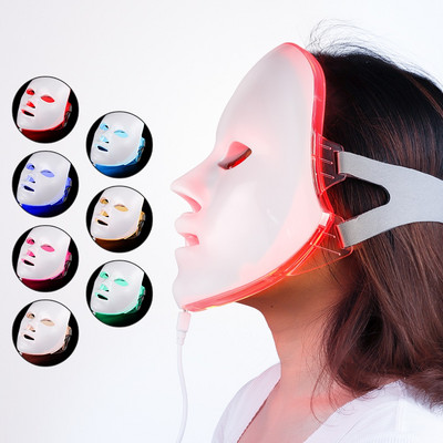 Mască facială LED Terapie cu fotoni Anti-Acnee Îndepărtarea ridurilor Întinerirea pielii Instrumente de îngrijire a pielii pentru față NOBOX-Design Minimalism 7 Culori