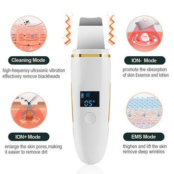 Ultrasonic Skin Scrubber Facial Peeling Remover Blackhead Deep Face Cleaning Pore Spatula Ultrasonic Face Cleaning Skin scrubber