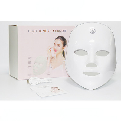 Mască facială LED cu lumină în 7 culori Terapie cu lumină roșie Frumusețe Anti-îmbătrânire Albire Întinerire a pielii Mașină facială Spa acasă Îngrijirea pielii