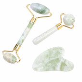 Търговия на едро с нефритов валяк за лице Gua Sha Scraper Massager for Neck Body Guasha Eye Massage Face Slimming Therapy Beauty Care Tool