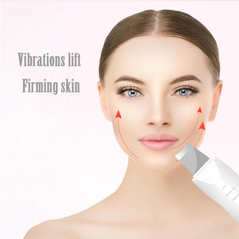 Ultrahangos Bőrradír Vibrációs Arc Spatula Mitesszer eltávolító Lapát Tiszta Kavitációs Peeling Arc Lifting Bőrápolás