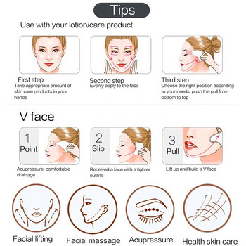 Natural Jade Roller Massager for Face Roller Gua Sha Jade Stone Face Massager Αντιρυτιδικό Lift Facial Beauty Skin Tools