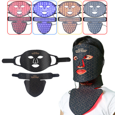 Új érkezés Red Led Light Therapy Infravörös Rugalmas Puha Maszk Szilikon 4 Színes Led Therapy Anti Aging Advanced Photon Mask