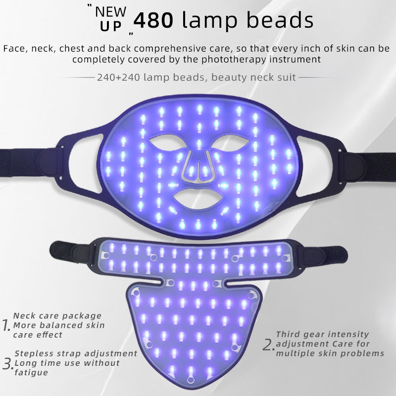 Új érkezés Red Led Light Therapy Infravörös Rugalmas Puha Maszk Szilikon 4 Színes Led Therapy Anti Aging Advanced Photon Mask